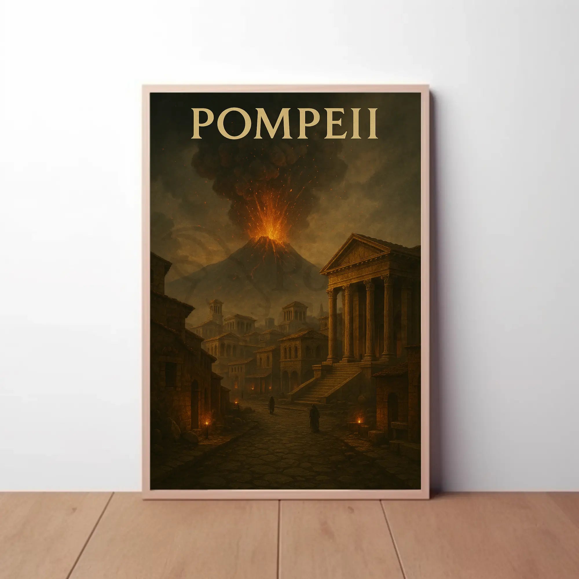 Eruption of Mount Vesuvius Historical Heritage Poster PosterGoat