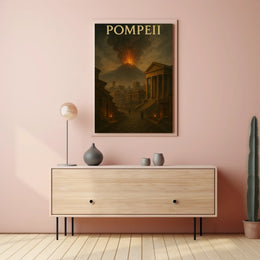Eruption of Mount Vesuvius Historical Heritage Poster PosterGoat