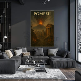 Eruption of Mount Vesuvius Historical Heritage Poster PosterGoat