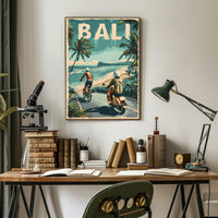 Escape to Bali: Tropical Vintage Travel Poster PosterGoat