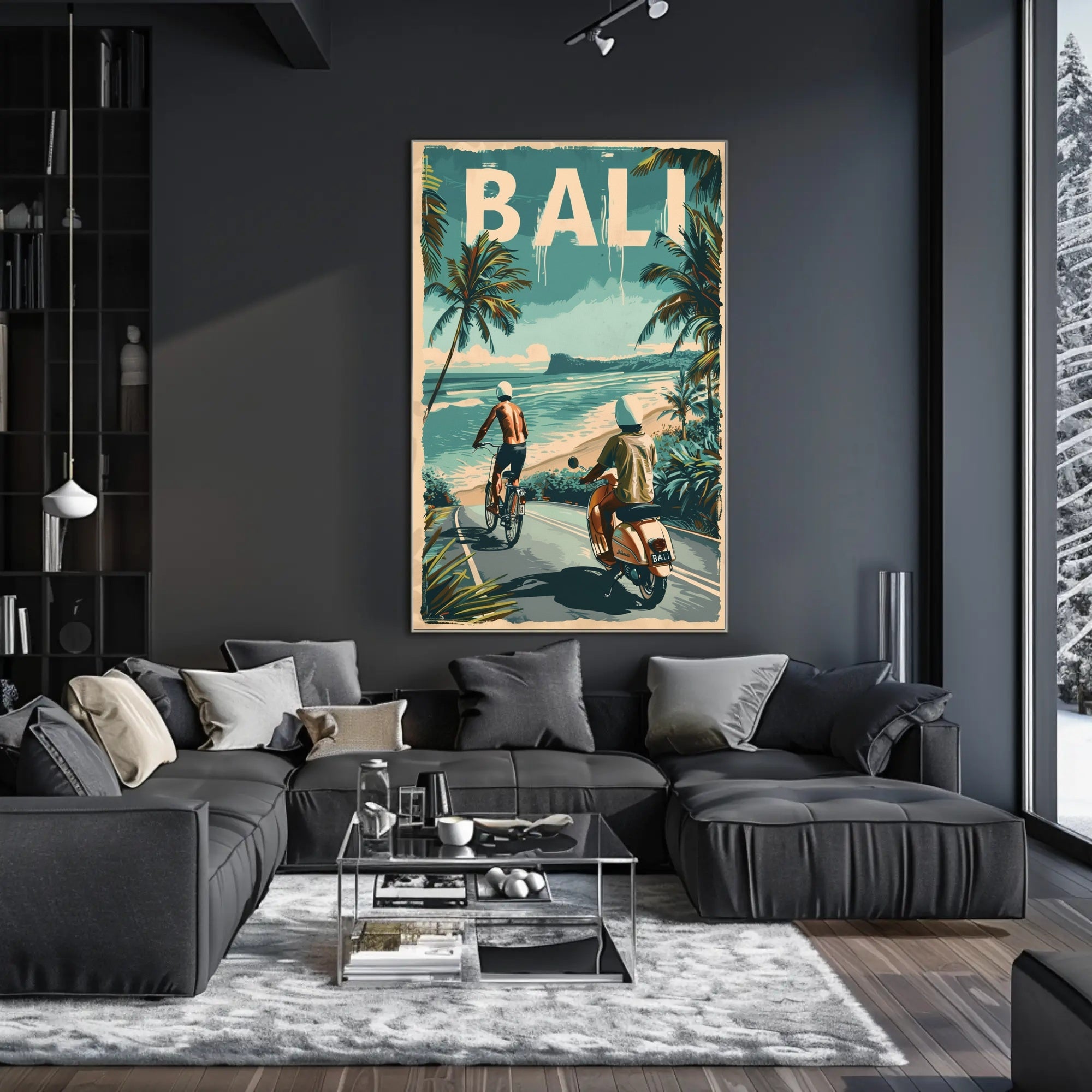 Escape to Bali: Tropical Vintage Travel Poster PosterGoat