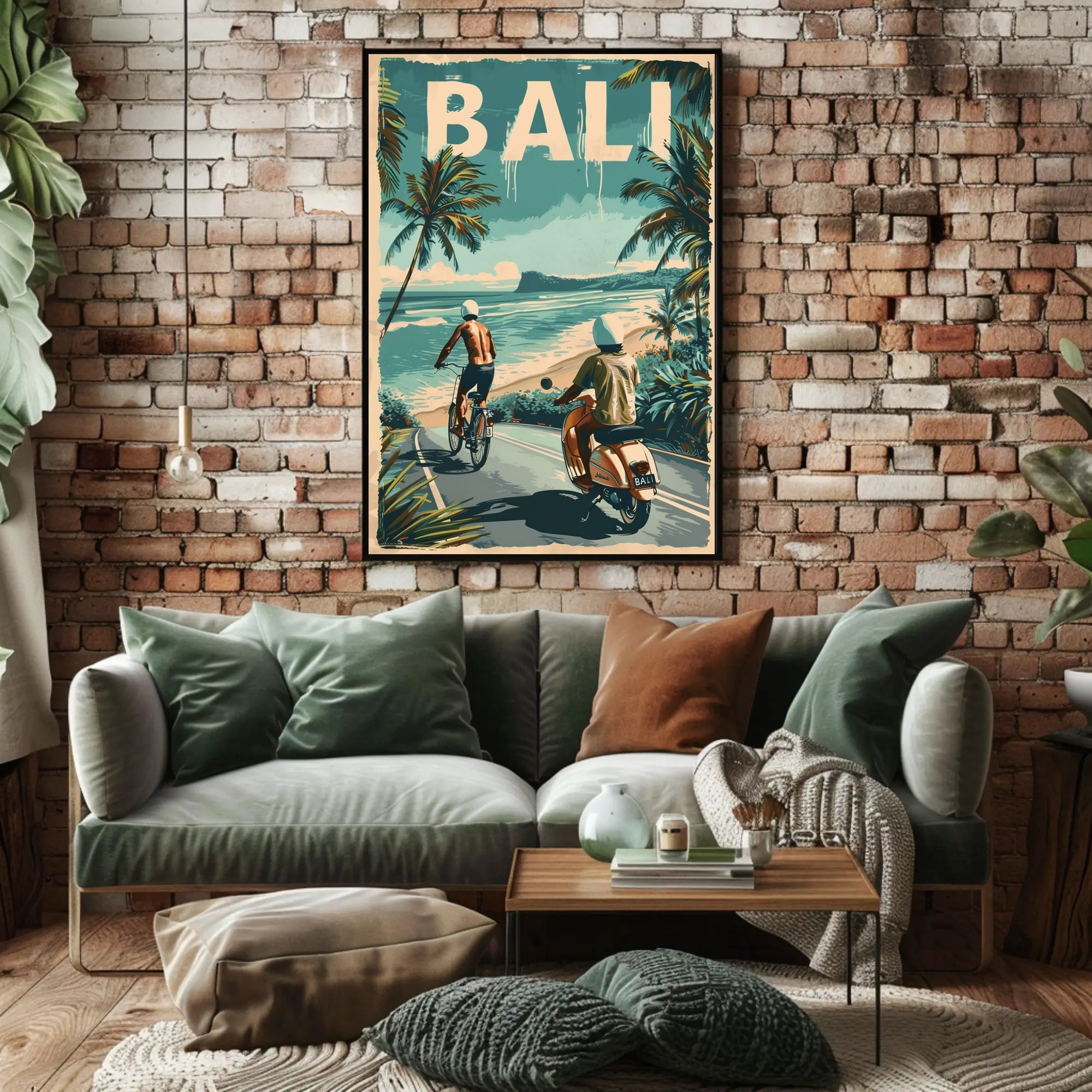 Escape to Bali: Tropical Vintage Travel Poster PosterGoat