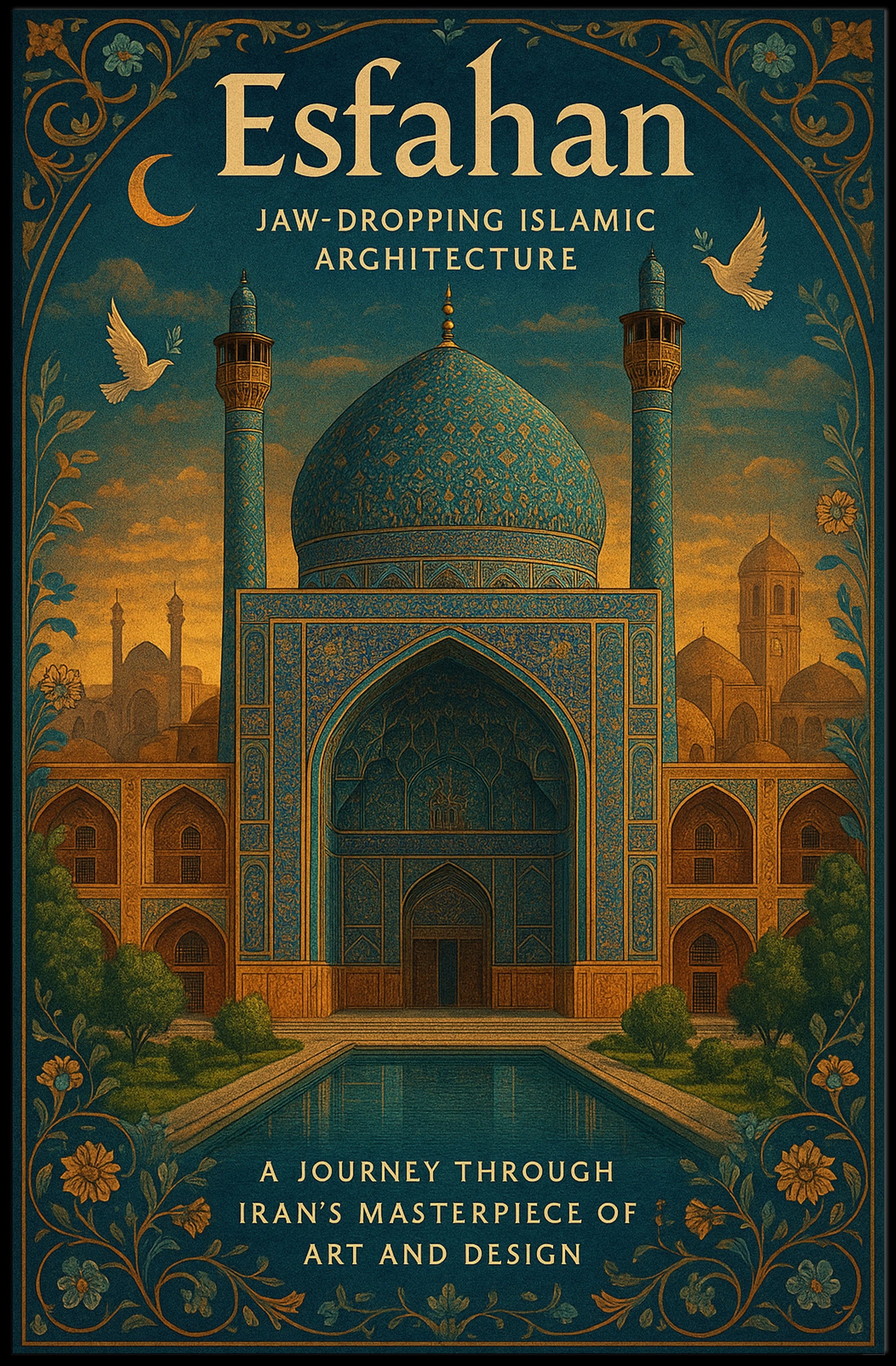 Esfahan Islamic Architecture Wall Art Print PosterGoat