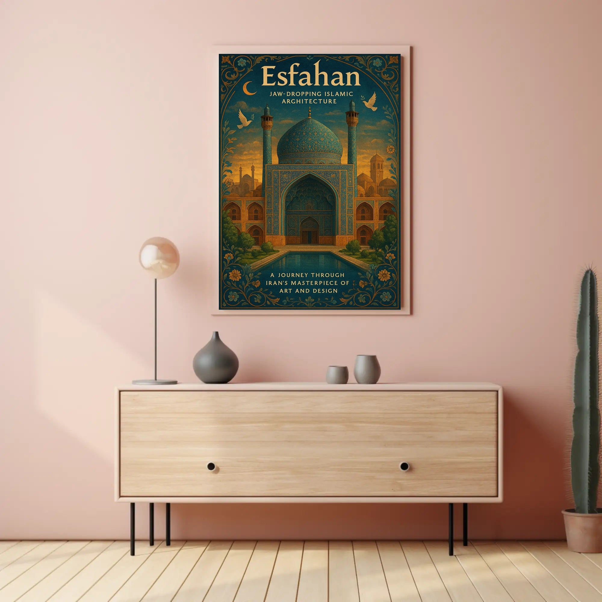 Esfahan Islamic Architecture Wall Art Print PosterGoat