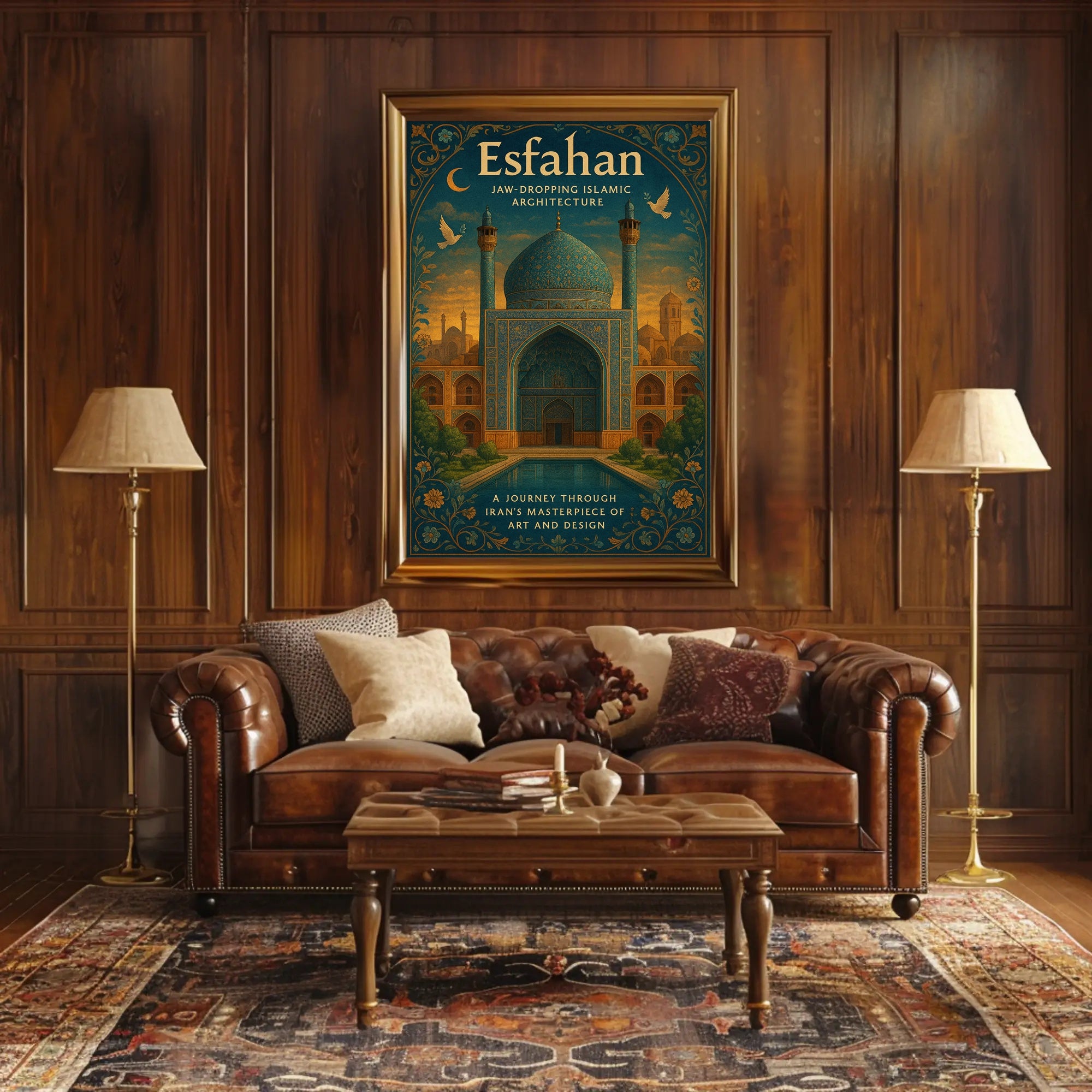 Esfahan Islamic Architecture Wall Art Print PosterGoat