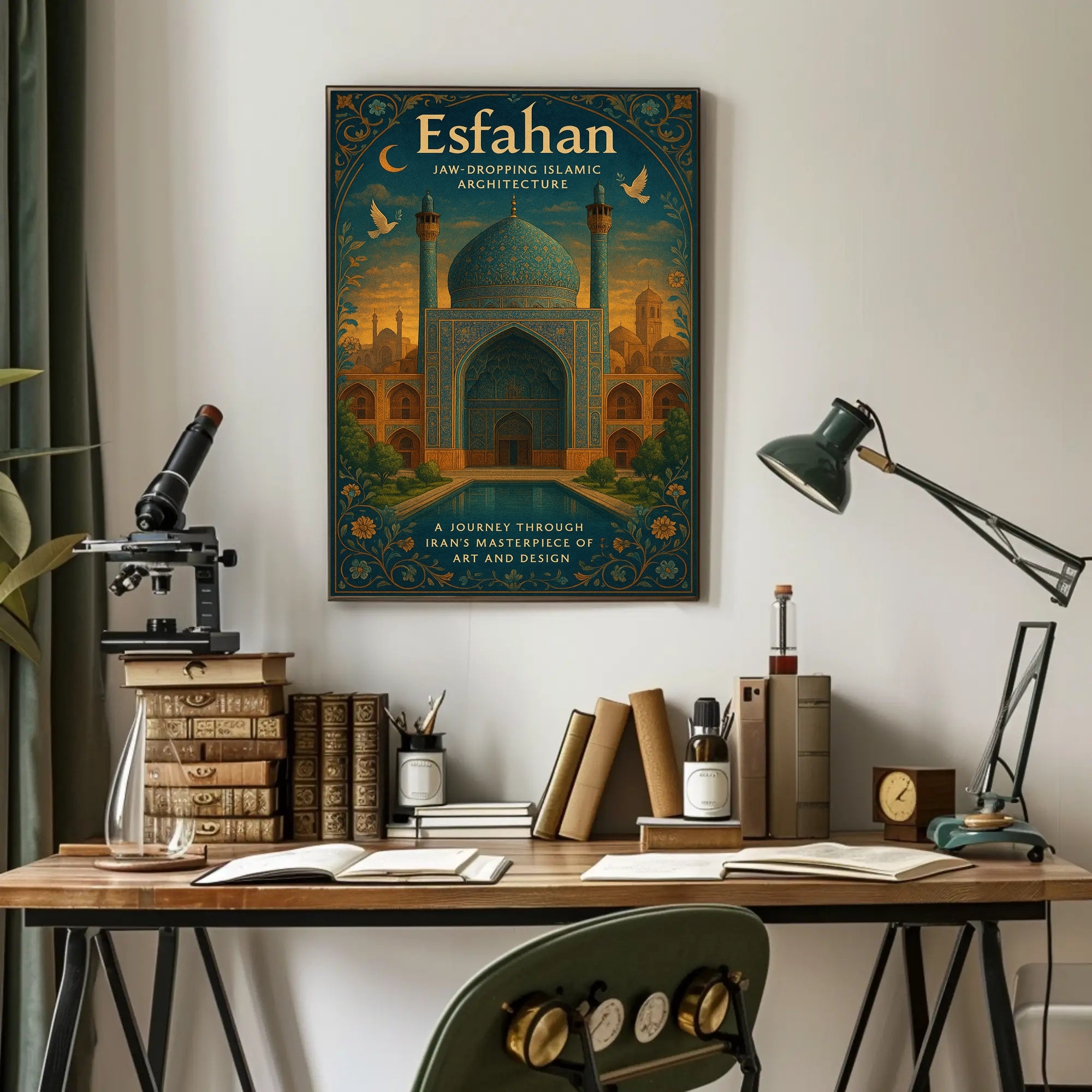 Esfahan Islamic Architecture Wall Art Print PosterGoat