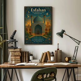 Esfahan Islamic Architecture Wall Art Print PosterGoat