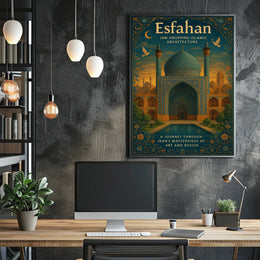 Esfahan Islamic Architecture Wall Art Print PosterGoat