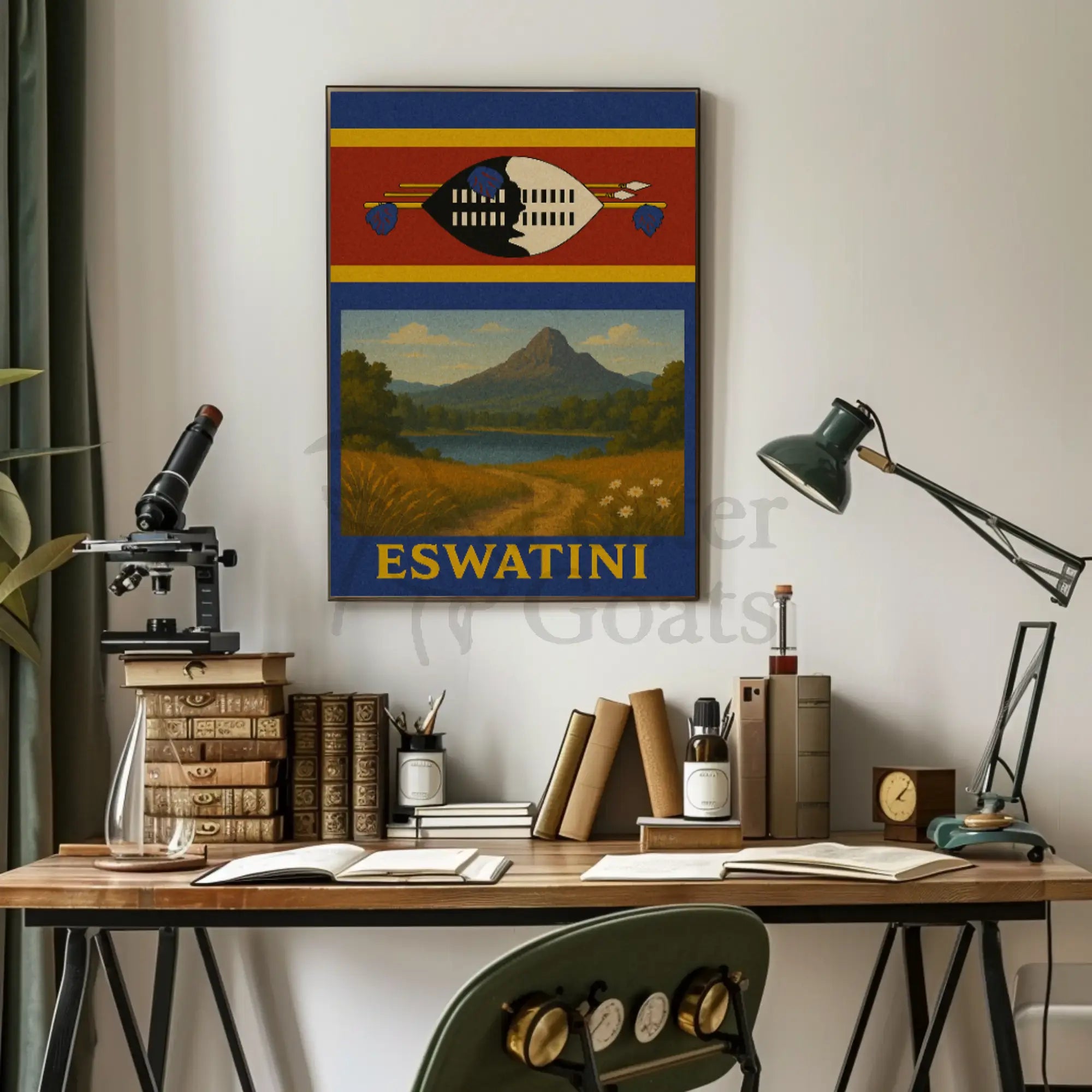 Eswatini Scenic Adventure Vintage Travel Poster PosterGoat