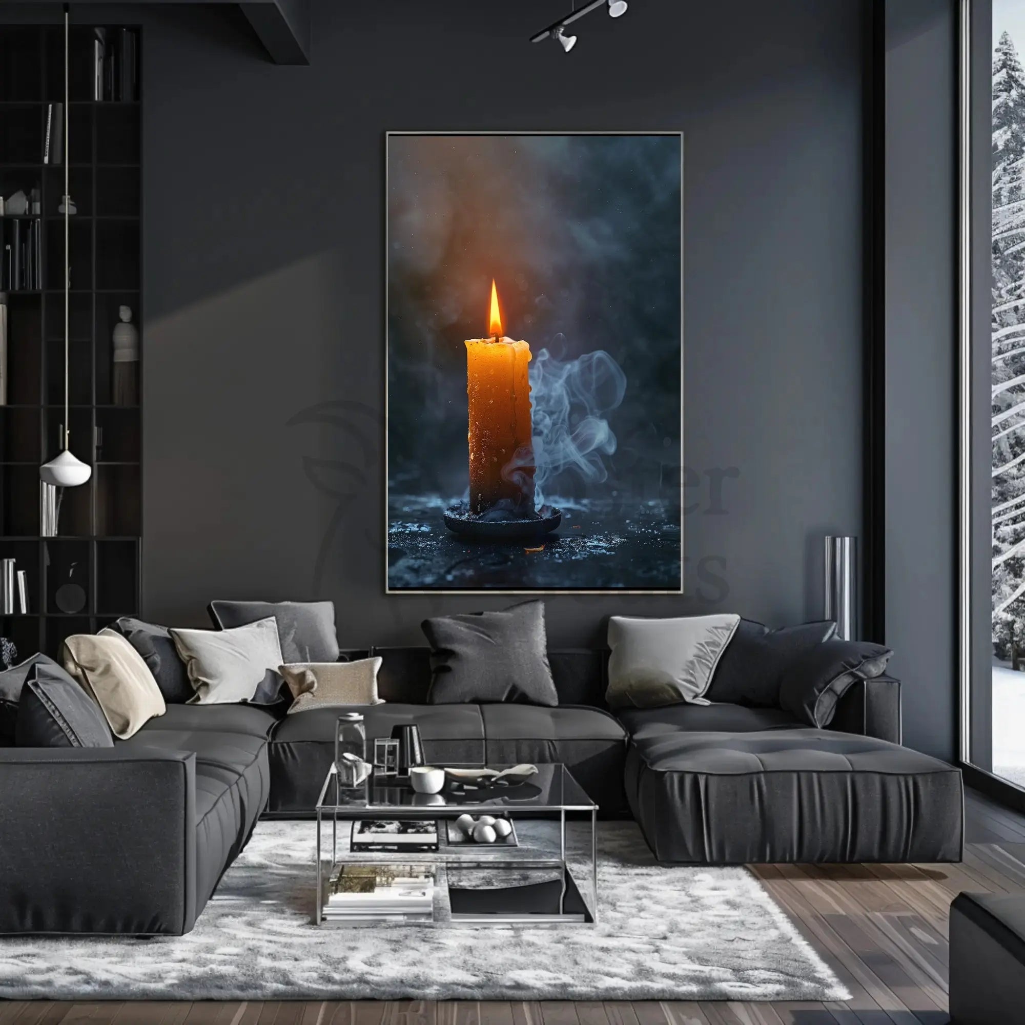 Eternal Glow Candle Art: Abstract, Artistic, or Pop Culture Poster PosterGoat