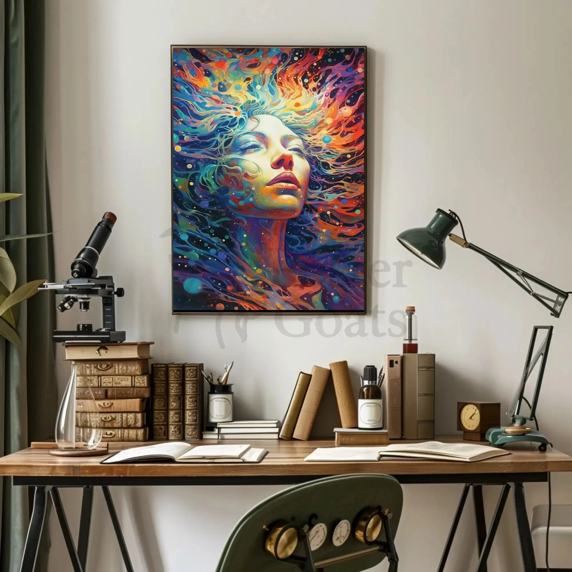 Ethereal Cosmic Transcendence Vibrant Colors Abstract Artistic Poster PosterGoat