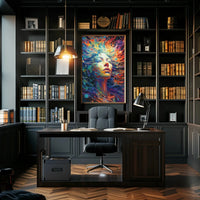 Ethereal Cosmic Transcendence Vibrant Colors Abstract Artistic Poster PosterGoat