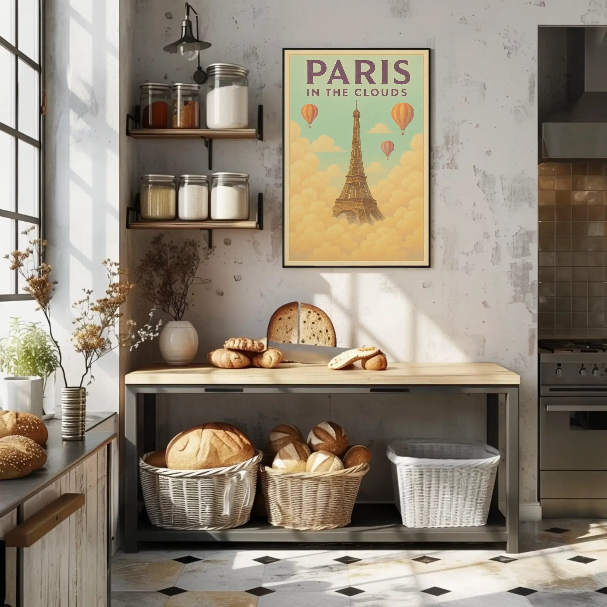 Ethereal Eiffel Dreamscape Paris Travel Poster PosterGoat