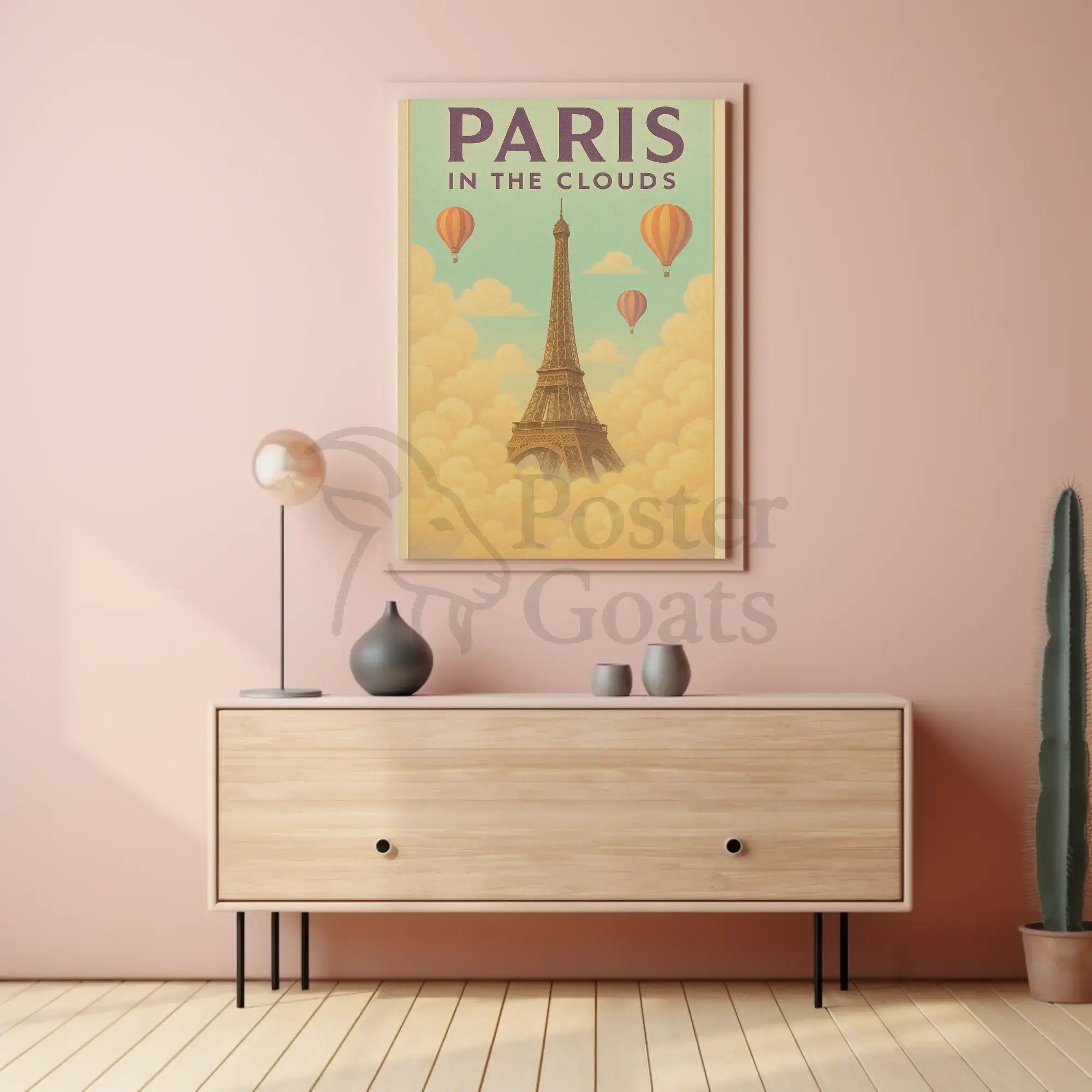 Ethereal Eiffel Dreamscape Paris Travel Poster PosterGoat