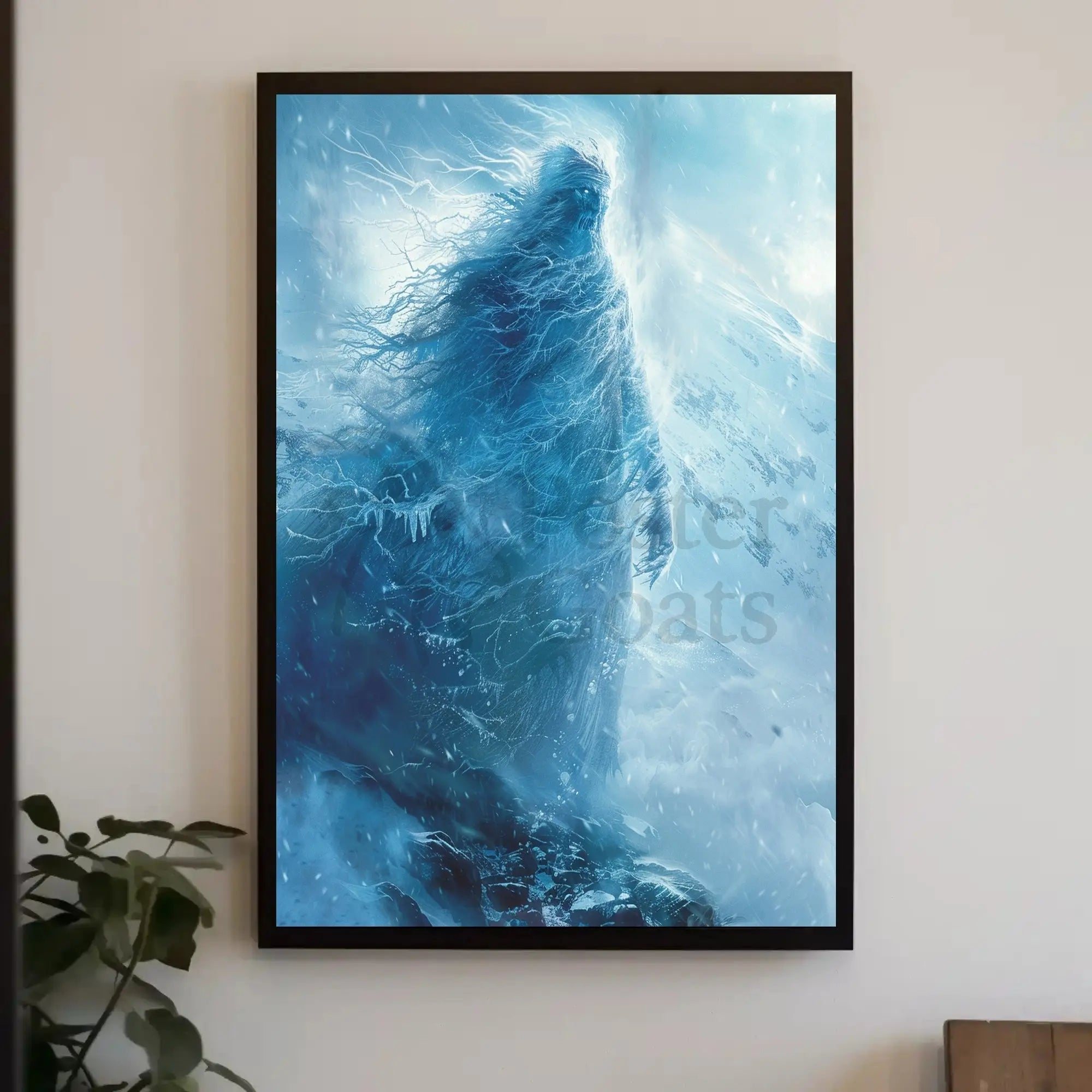 Ethereal Ghostly Presence in Wintry Artistic Poster PosterGoat