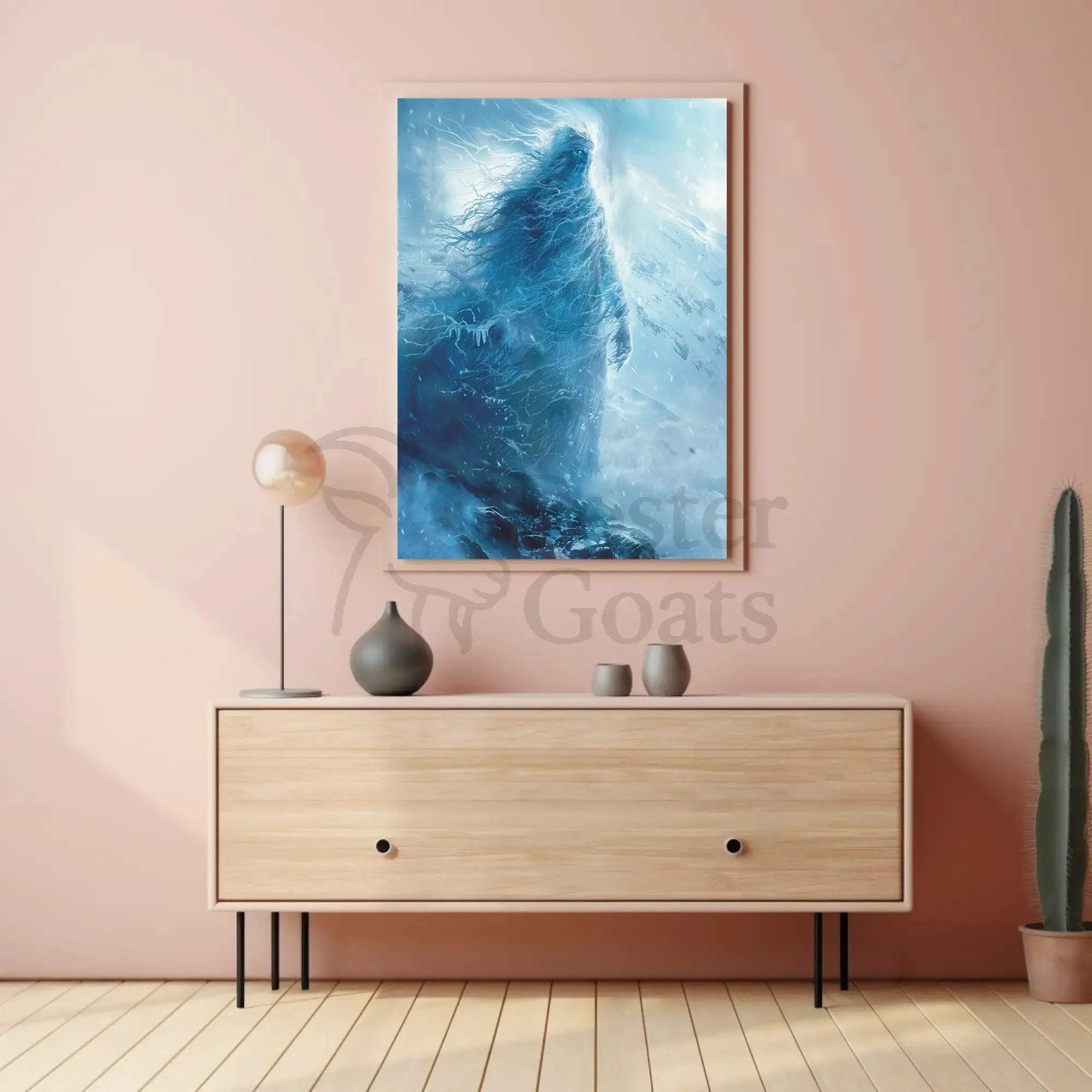 Ethereal Ghostly Presence in Wintry Artistic Poster PosterGoat