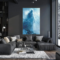 Ethereal Ghostly Presence in Wintry Artistic Poster PosterGoat