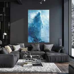 Ethereal Ghostly Presence in Wintry Artistic Poster PosterGoat
