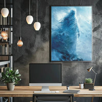 Ethereal Ghostly Presence in Wintry Artistic Poster PosterGoat