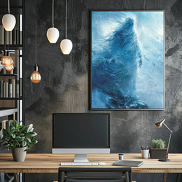 Ethereal Ghostly Presence in Wintry Artistic Poster PosterGoat