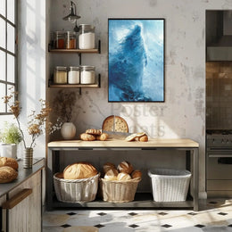 Ethereal Ghostly Presence in Wintry Artistic Poster PosterGoat