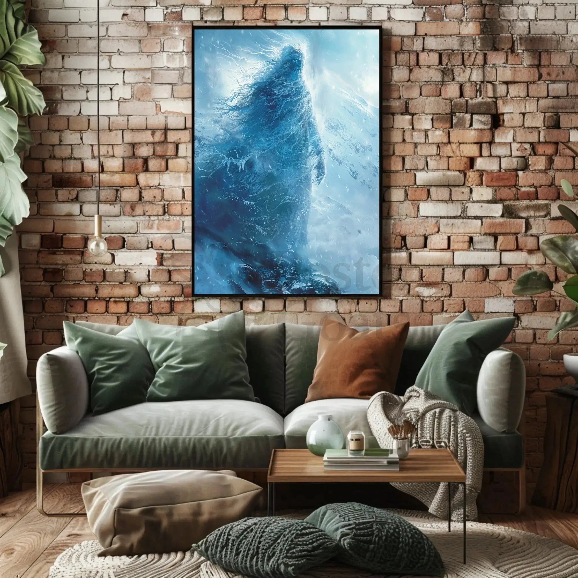 Ethereal Ghostly Presence in Wintry Artistic Poster PosterGoat