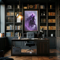 Ethereal Horseman in Misty Realm Fantasy Poster PosterGoat