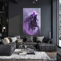 Ethereal Horseman in Misty Realm Fantasy Poster PosterGoat