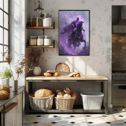 Ethereal Horseman in Misty Realm Fantasy Poster PosterGoat