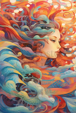 Ethereal Mermaid Fantasy Art Design Poster PosterGoat