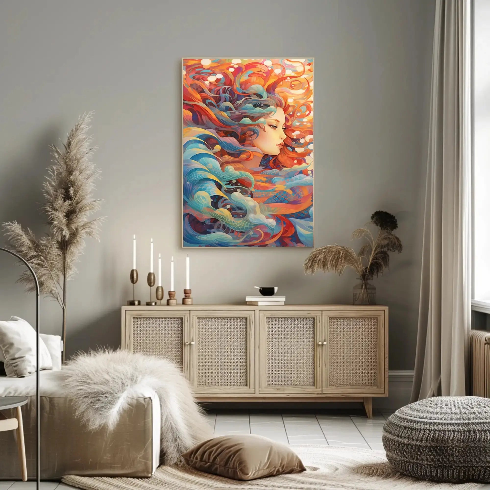 Ethereal Mermaid Fantasy Art Design Poster PosterGoat