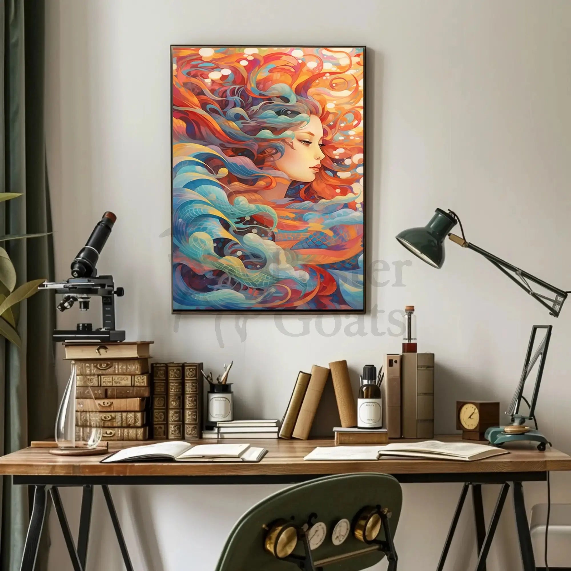 Ethereal Mermaid Fantasy Art Design Poster PosterGoat