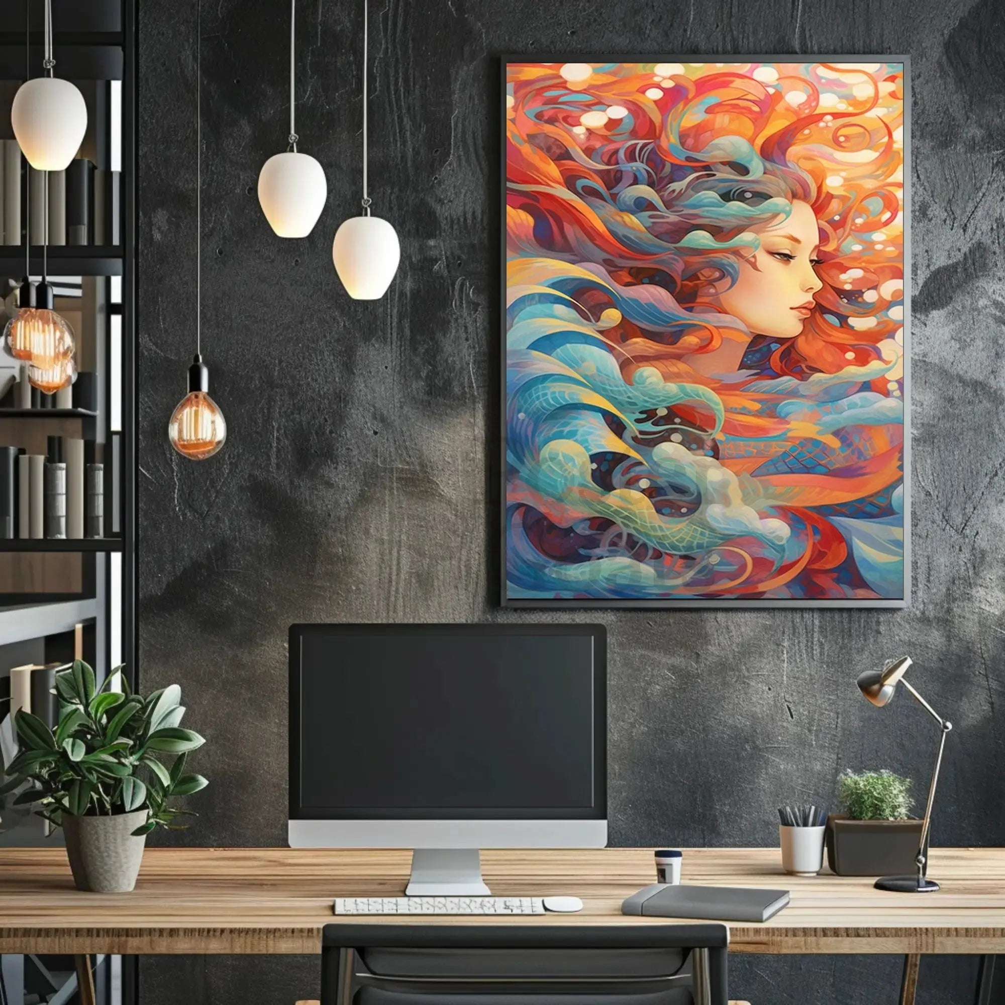Ethereal Mermaid Fantasy Art Design Poster PosterGoat