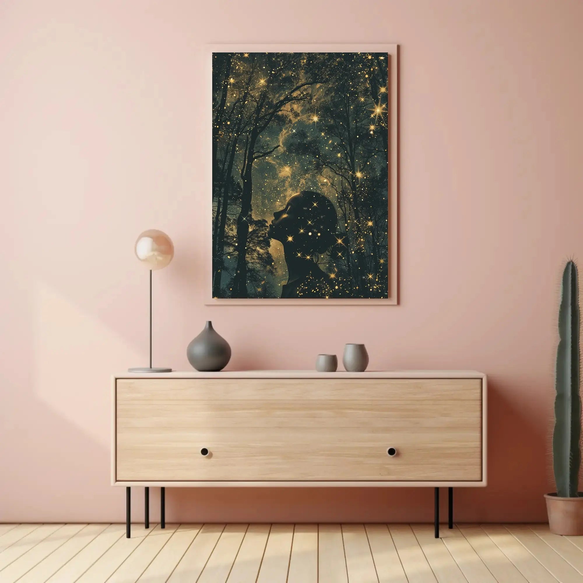 Ethereal Nightscape Silhouette Art - Artistic Poster PosterGoat