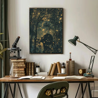 Ethereal Nightscape Silhouette Art - Artistic Poster PosterGoat