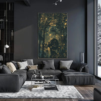 Ethereal Nightscape Silhouette Art - Artistic Poster PosterGoat