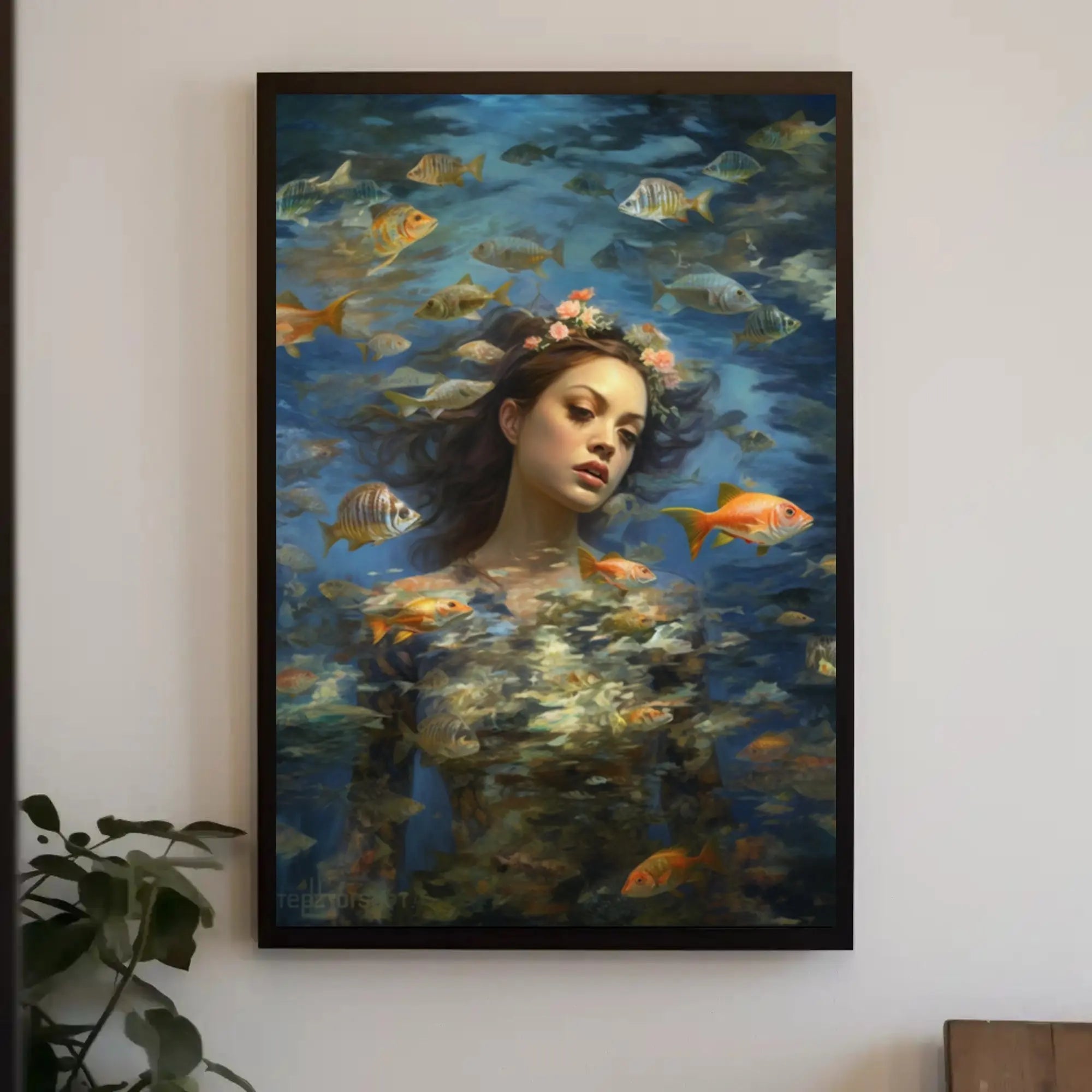 Ethereal Serenity Underwater Fantasy Art, Artistic Poster PosterGoat