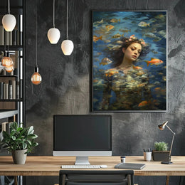 Ethereal Serenity Underwater Fantasy Art, Artistic Poster PosterGoat