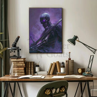 Ethereal Skeletal Warrior Dark Fantasy Artistic Poster PosterGoat
