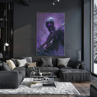 Ethereal Skeletal Warrior Dark Fantasy Artistic Poster PosterGoat