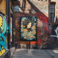 Ethereal Woman Floral Dreamscape Artistic Poster PosterGoat