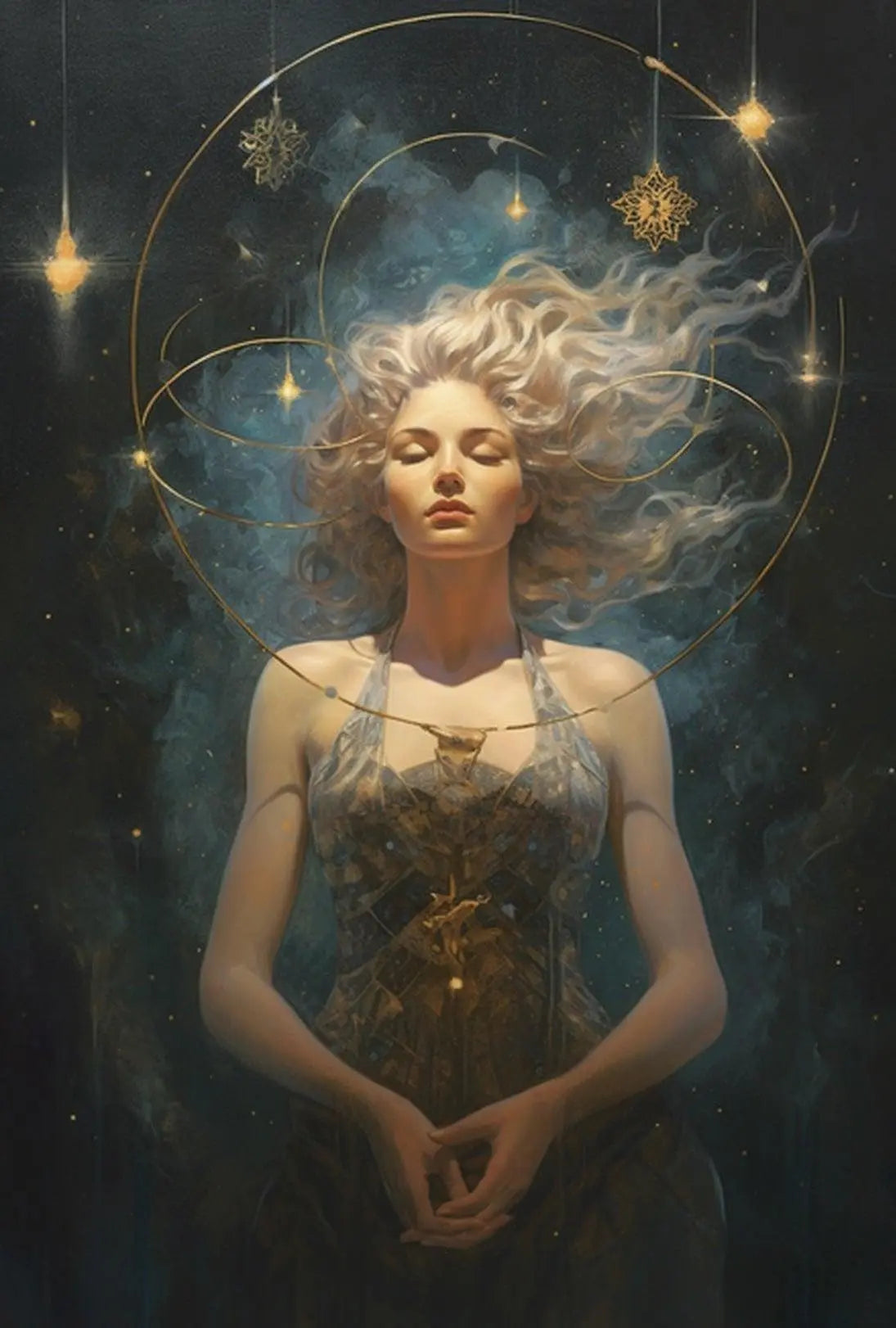 Ethereal Woman Mystical Realism Artistic Poster PosterGoat