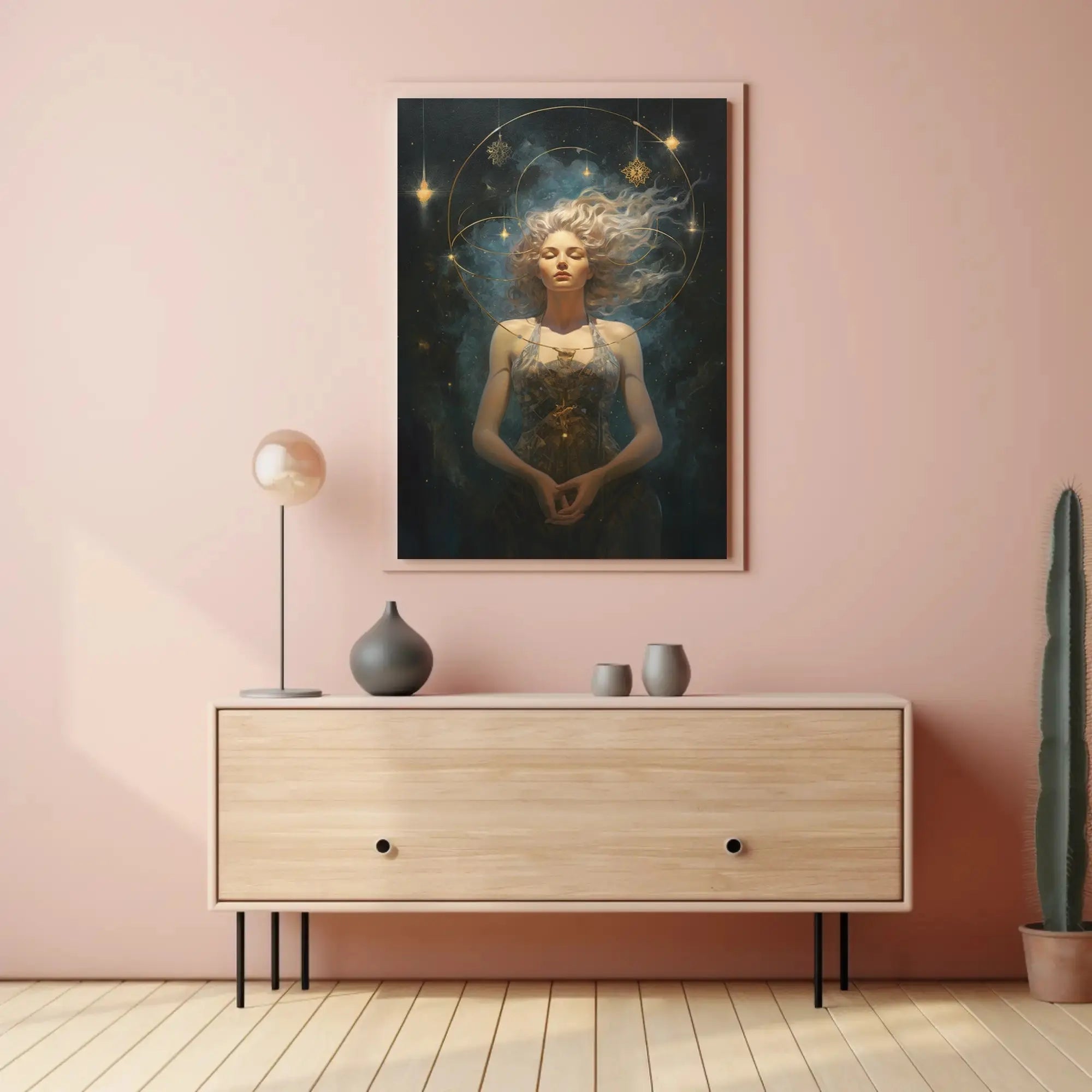 Ethereal Woman Mystical Realism Artistic Poster PosterGoat