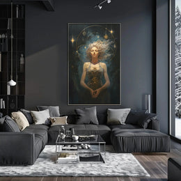Ethereal Woman Mystical Realism Artistic Poster PosterGoat