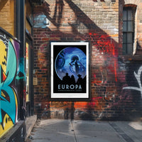 Europa's Icy Adventure Awaits Futuristic Sci-Fi Poster PosterGoat