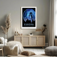 Europa's Icy Adventure Awaits Futuristic Sci-Fi Poster PosterGoat