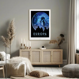 Europa's Icy Adventure Awaits Futuristic Sci-Fi Poster PosterGoat