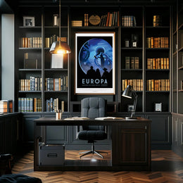 Europa's Icy Adventure Awaits Futuristic Sci-Fi Poster PosterGoat