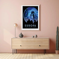 Europa's Icy Adventure Awaits Futuristic Sci-Fi Poster PosterGoat