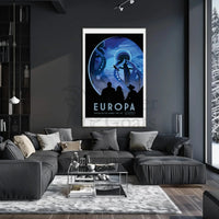 Europa's Icy Adventure Awaits Futuristic Sci-Fi Poster PosterGoat